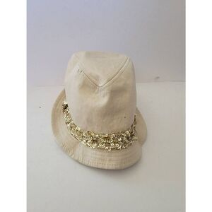 Bebe Women's Natural Sequin Thread  Band Bucket Hat One Size